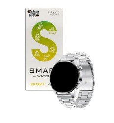 Smartwatch Plateado Gadgets&Fun Sphere AMOLED con Correa de Acero Inoxidable