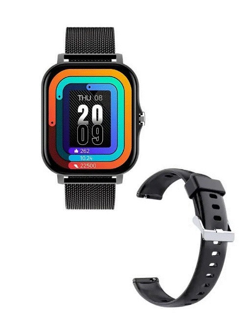 Smartwatch Gadgets&Fun Square AMOLED Mesh Negro