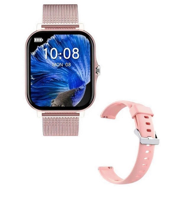 Smartwatch Gadgets&Fun Square AMOLED Mesh Rosa