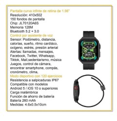 Reloj Smartwatch VAK F21 PANTALLA CURVA INFINITE 3D negro