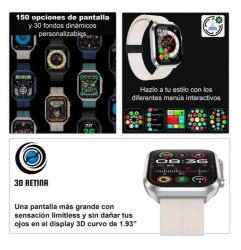 Reloj Smartwatch VAK F21 PANTALLA CURVA INFINITE 3D negro
