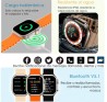 Reloj Smartwatch VAK B6 Ultra Bluetooth NFC Calorias Presion Naranja