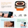 Reloj Smartwatch VAK B6 Ultra Bluetooth NFC Calorias Presion Naranja
