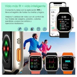 Reloj Smartwatch VAK Y3 con audifinos Bluetooth Fitness Rosa
