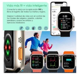 Reloj Smartwatch VAK Y3 con audifinos Bluetooth Fitness Rosa