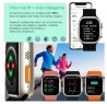 Reloj Smartwatch VAK Y3 con audifinos Bluetooth Fitness Rosa