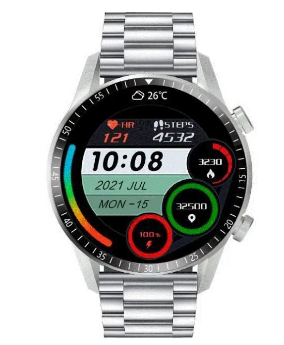 Reloj Smartwatch Vak Tm8 De Acero Bluetooth Ips Presion Nfc