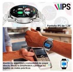 Reloj Smartwatch Vak Tm8 De Acero Bluetooth Ips Presion Nfc