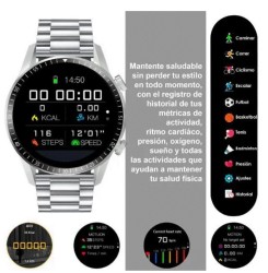 Reloj Smartwatch Vak Tm8 De Acero Bluetooth Ips Presion Nfc