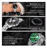 Reloj Smartwatch VAK C1 ACERO SUBMARINE NFC CRISTAL 3D negro