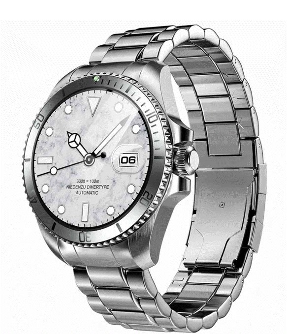 Reloj Smartwatch VAK C1 ACERO SUBMARINE NFC CRISTAL Plateado