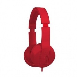 Maxell Audífonos Solid2, Alámbrico, 1.5 Metros, 3.5mm, Rojo