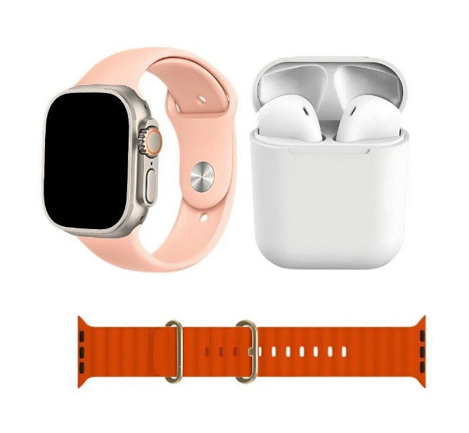 Box set Reloj inteligente y Audifonos Gadgets&fun Rosa