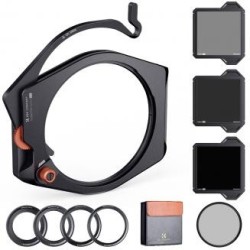 Kit Sistema de Portafiltros Cuadrado, Filtro Cuadrado ND1000 + ND64 + ND8 + Filtro Polarizador 95mm + 4 Adaptadores, Serie Nano