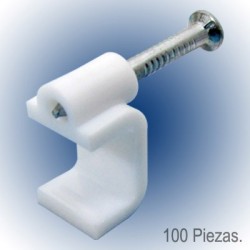 PAQUETE DE 100 GRAPAS PARA CABLE RECTAS 8mm. FULGORE.