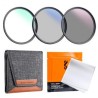 40.5mm Kit de Filtro de Lente MCUV+CPL+ND4 con Paño de Limpieza de Lente y Bolsa de Filtro