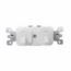 INTERRUPTOR TRAD DOBLE BLANCO LEVITON.