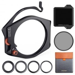 Kit Sistema de Portafiltros Cuadrado, Filtro Cuadrado ND1000 + Filtro Polarizador Circular 95mm + 4 Piezas Anillos Adaptadores,