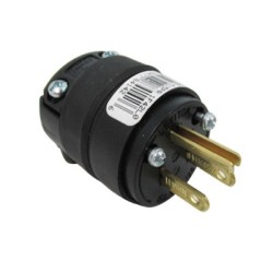 CLAVIJA DE HULE 2P 3H 15A-125V 515PR.