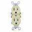 TOMA TRADICIONAL DOBLE MARFIL 15A-125V LEVITON.