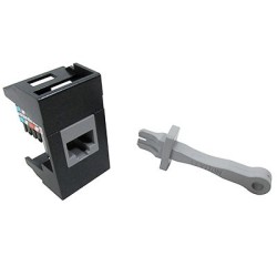 MODULO TELEFONICO MODULAR RJ11 CAT 3 NEGRO LEVINTON.
