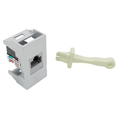 MODULO TELEFONICO MODULAR CAT 3 GRIS LEVITON.