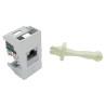 MODULO TELEFONICO MODULAR CAT 3 GRIS LEVITON.