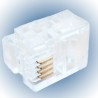 PLUG TELEFONICO EXTENSION 10pz 46071 VOLTECH.