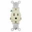 TOMA TRADICIONAL SENCILLA 15A-125V MARFIL LEVITON.