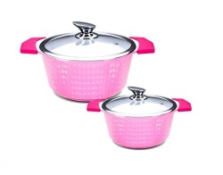 2 PACK CACEROLAS ROSAS TEXTURIZADAS REGAL