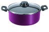 BUDINERA MORADA CON TAPA DE VIDRIO 22CM. CASAMODA