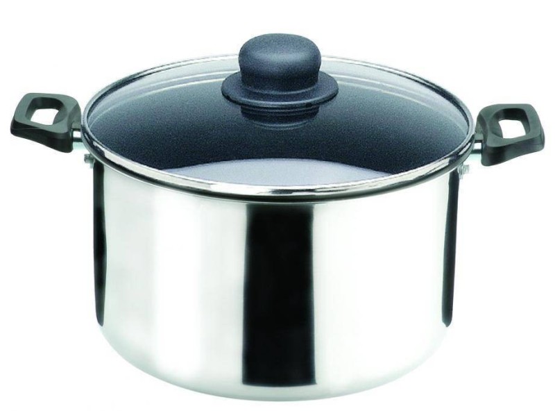 OLLA ALTA CON TAPA DE VIDRIO. 20CM
