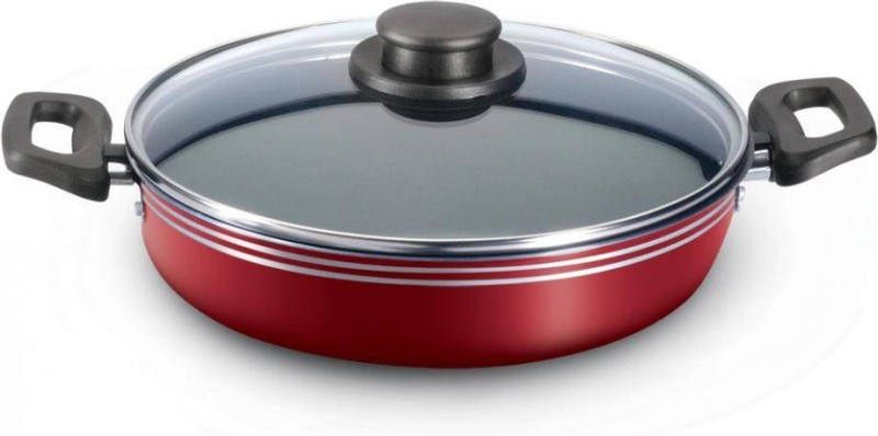 ARROCERA CON TAPA DE VIDRIO ROJO. 30CM.