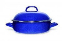 ARROCERA PELTRE AZUL 24CM CON TAPA