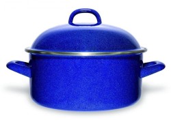 CACEROLA DE PELTRE AZUL. 24CM