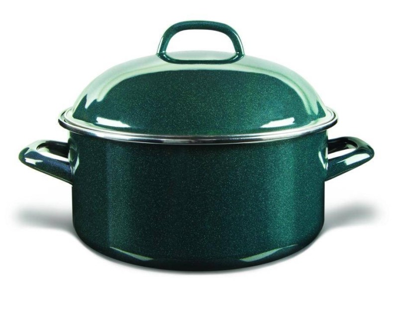 CACEROLA DE PELTRE VERDE. 24CM