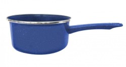 CAZO CON TAPA PELTRE AZUL. 16CM