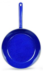 SARTÉN DE PELTRE AZUL. 28CM