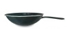 WOK DE PELTRE VERDE. 28CM