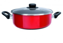 CACEROLA BAJA LUNA CON TAPA DE VIDRIO. 28CM