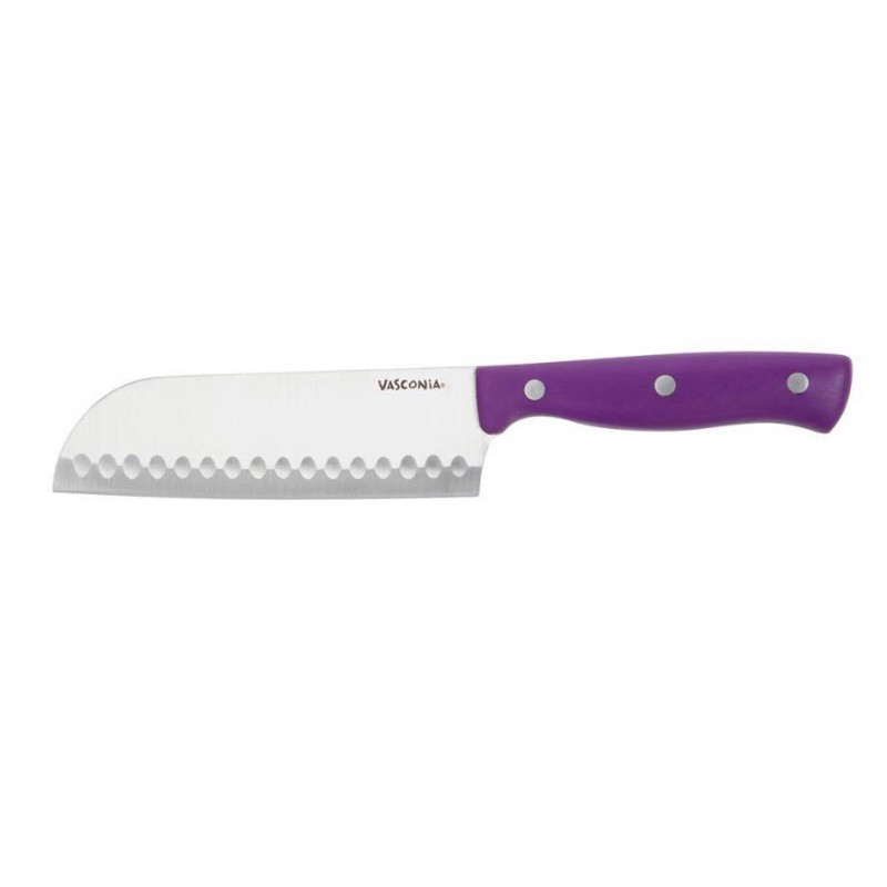 CUCHILLO SANTOKU 5" MORADO 0%GRASA