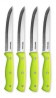 CUCHILLOS PARA CARNE 0%GRASA. 4PZAS VERDE
