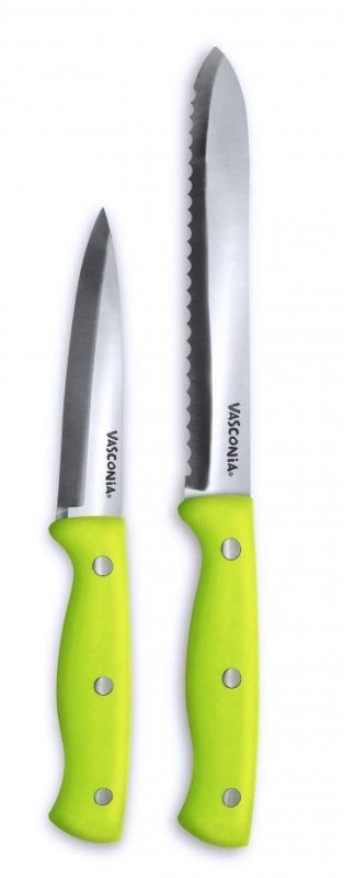 CUCHILLOS UTILITARIO VERDE 0%GRASA. 2PZAS