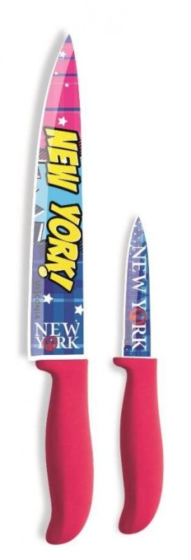 SET DE CUCHILLO CHEF Y MONDADOR NY POP ART. 2PZAS.