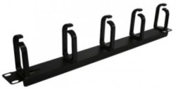 Enson Organizador de Cables Horizontal 19 1U, Negro