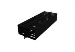 Laces Network Products Organizador Horizontal de Cables 19 2U, Negro