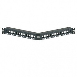 Panduit Panel de Parcheo Angulado 24 Puertos, 1U, Negro