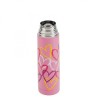 TERMO BALA ROSA CORAZONES. 500ML