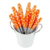 JUEGO DE CUBIERTOS POLKA DOTS NARANJA. 17PZAS