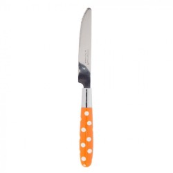 JUEGO DE CUBIERTOS POLKA DOTS NARANJA. 17PZAS